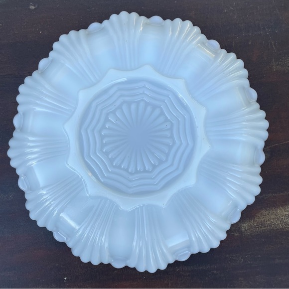 Deviled egg platter white gold trim vintage serving tray - Picture 4 of 6